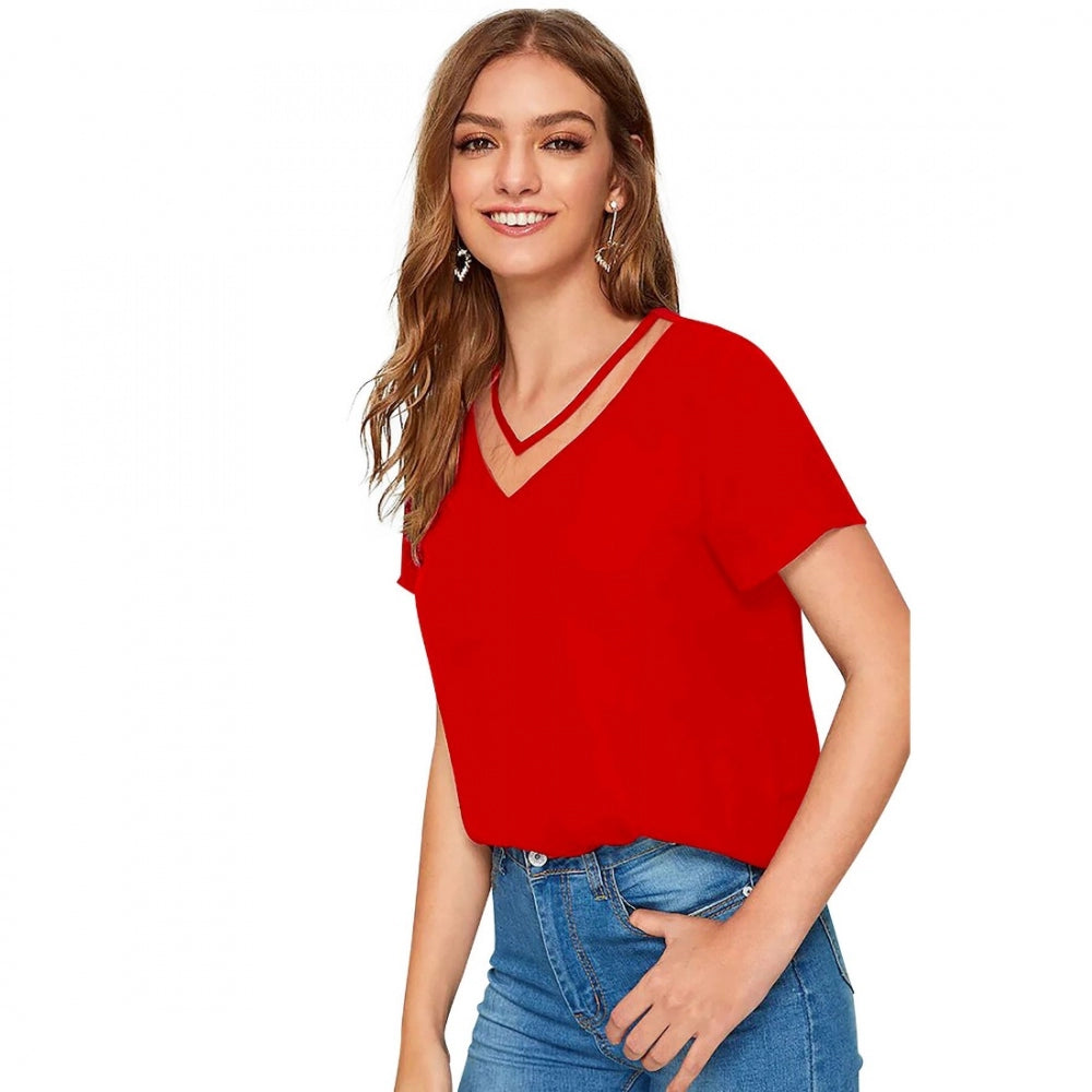 VASTRAA  Red T-Shirt – Everyday Comfort