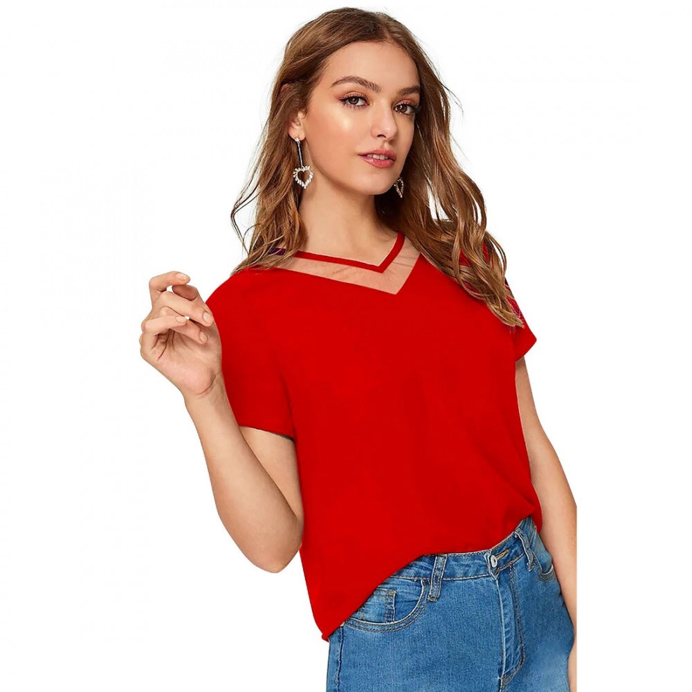 VASTRAA  Red T-Shirt – Everyday Comfort