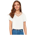 VASTRAA  White Polyester T-Shirt – Sleek Comfort Fit