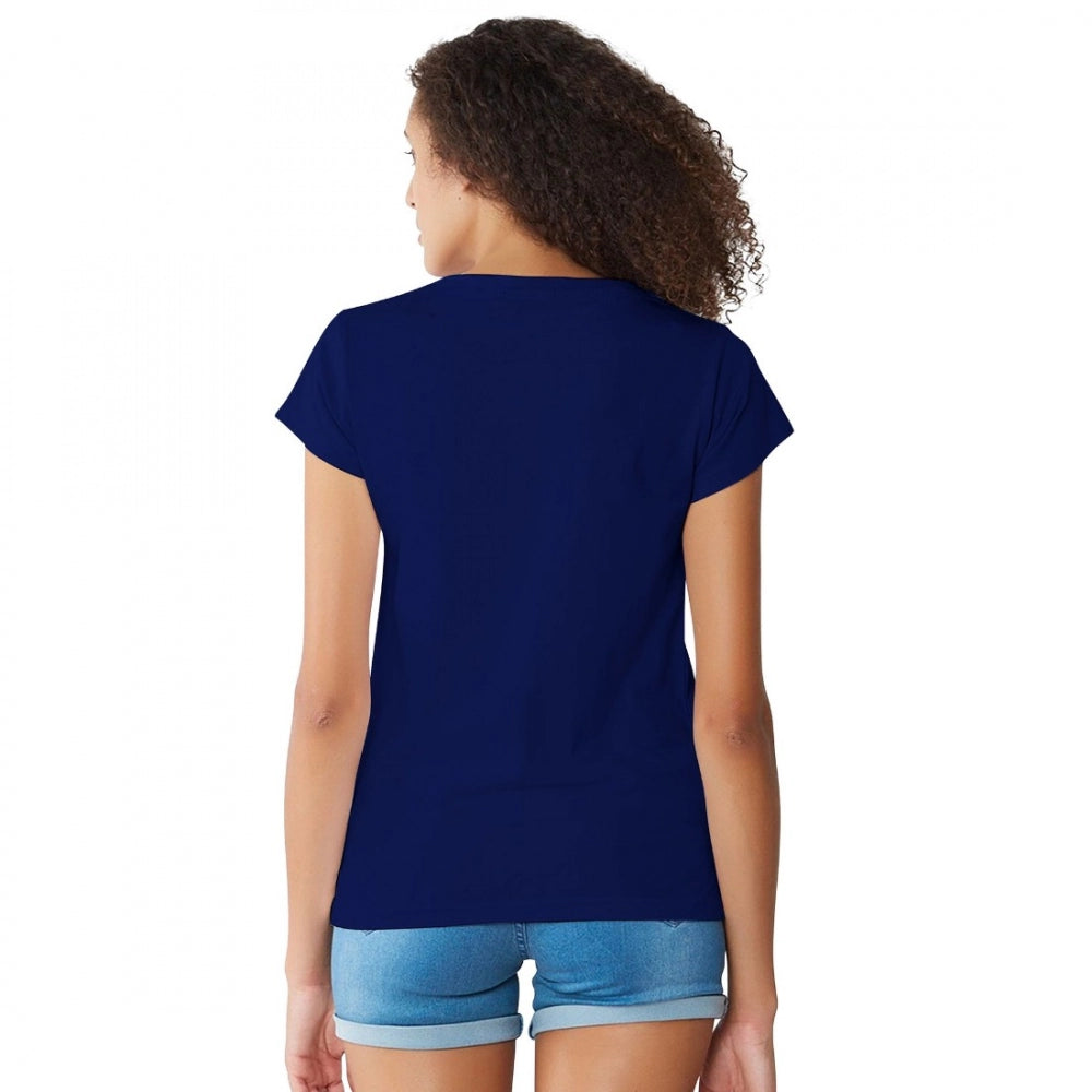 VASTRAA Blue Cotton T-Shirt – Everyday Comfort