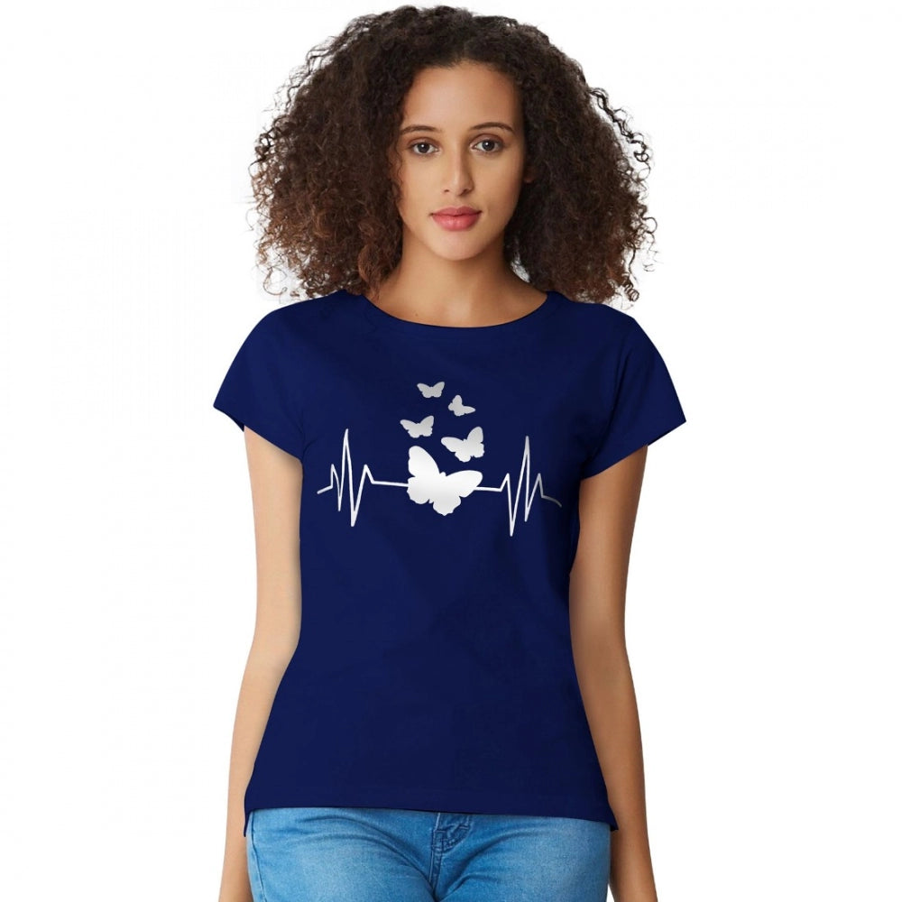 VASTRAA Blue Cotton T-Shirt – Everyday Comfort