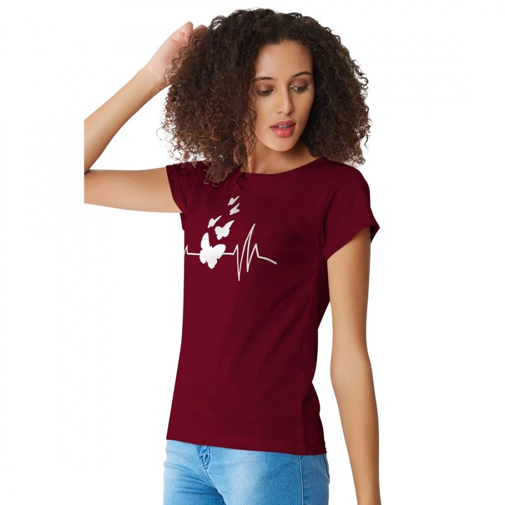 VASTRAA  Maroon T-Shirt – Everyday Comfort