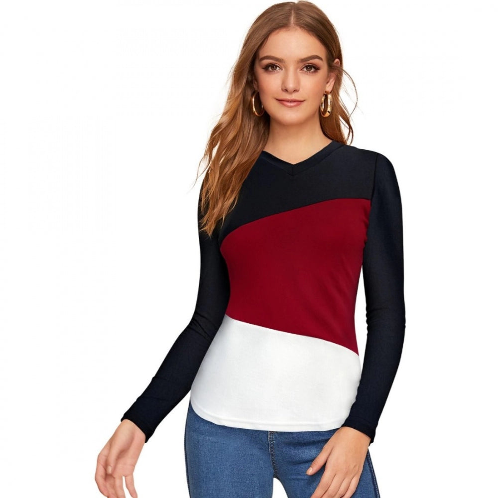 VASTRAA  Maroon T-Shirt – Stretch Comfort Fit