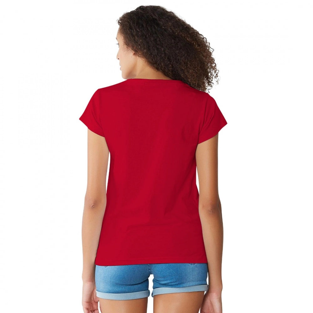 VASTRAA Red T-Shirt – Cotton | Stylish Everyday Wear
