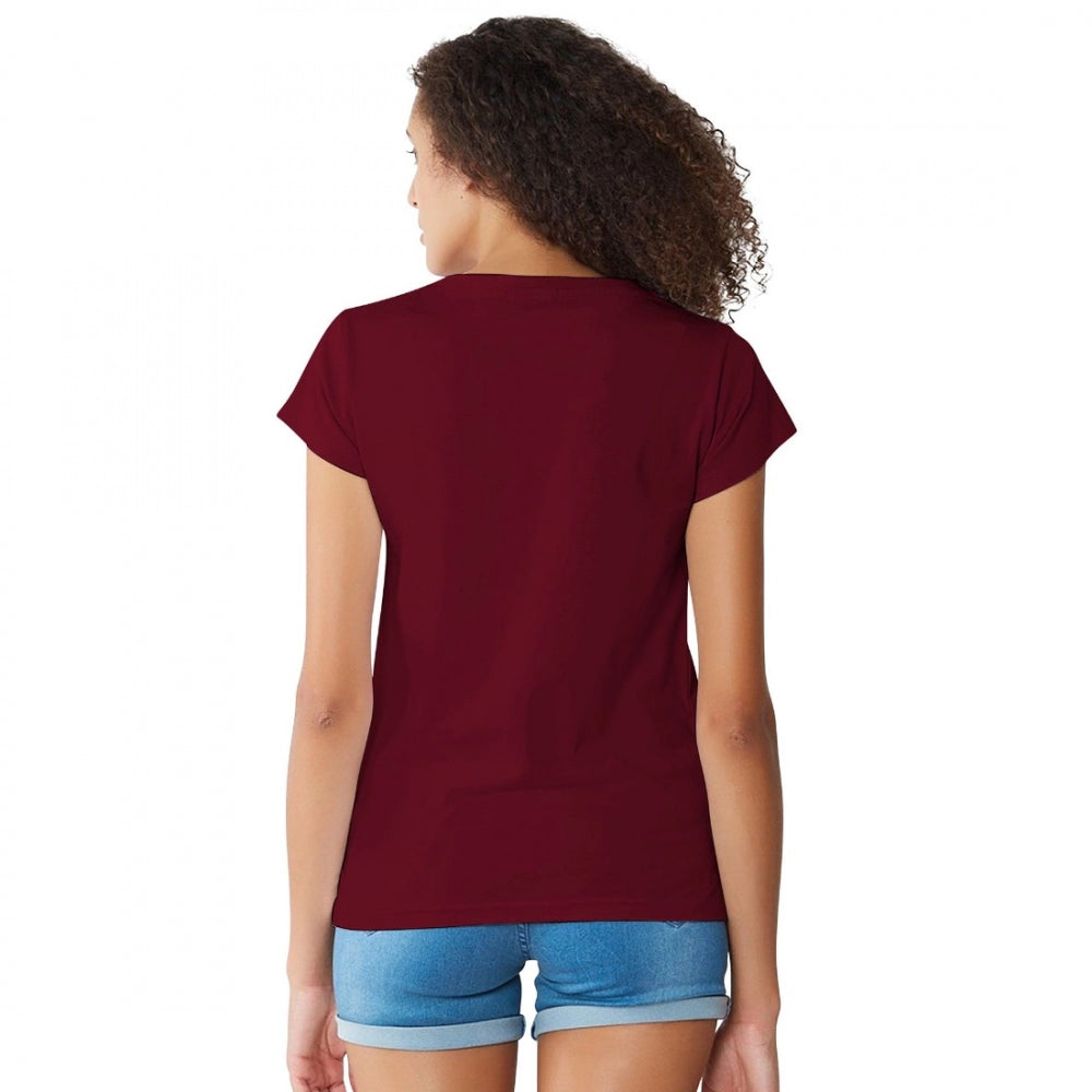 VASTRAA  Maroon T-Shirt – Everyday Comfort