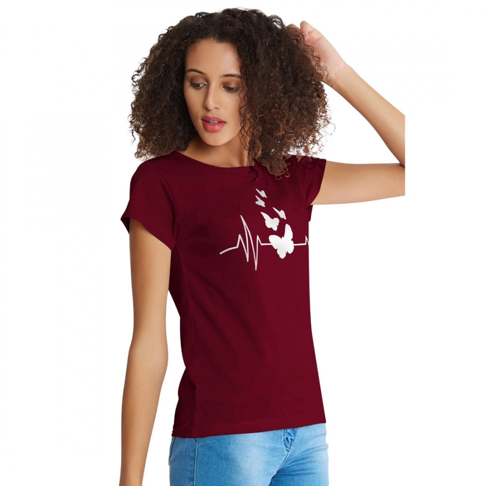VASTRAA  Maroon T-Shirt – Everyday Comfort