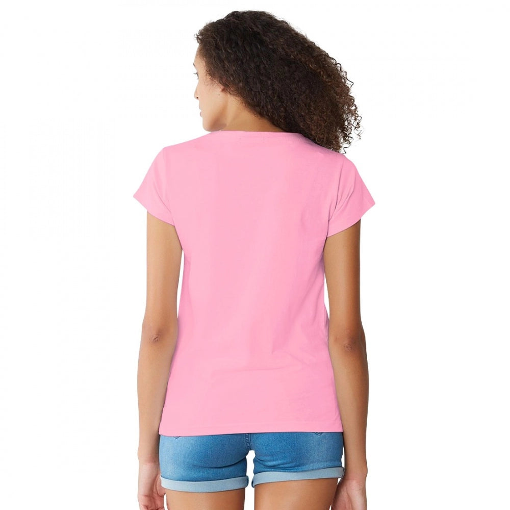 VASTRAA Pink Cotton T-Shirt – Everyday Comfort