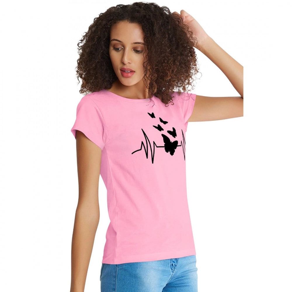 VASTRAA Pink Cotton T-Shirt – Everyday Comfort