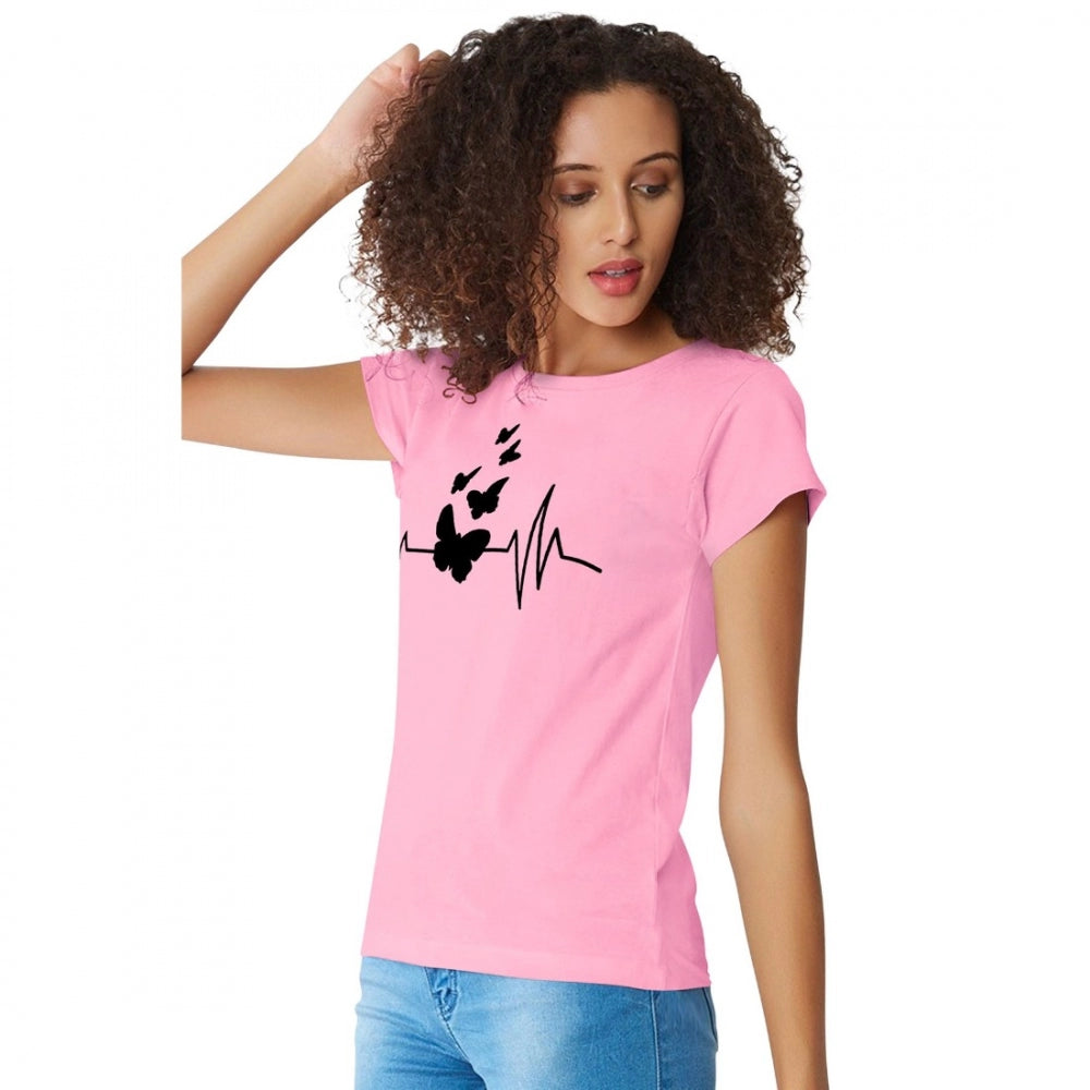 VASTRAA Pink Cotton T-Shirt – Everyday Comfort