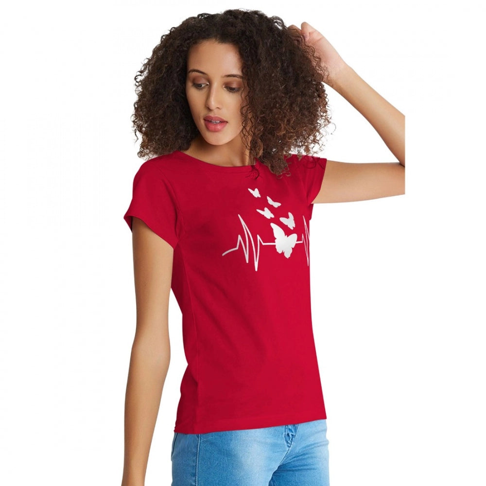 VASTRAA Red T-Shirt – Cotton | Stylish Everyday Wear