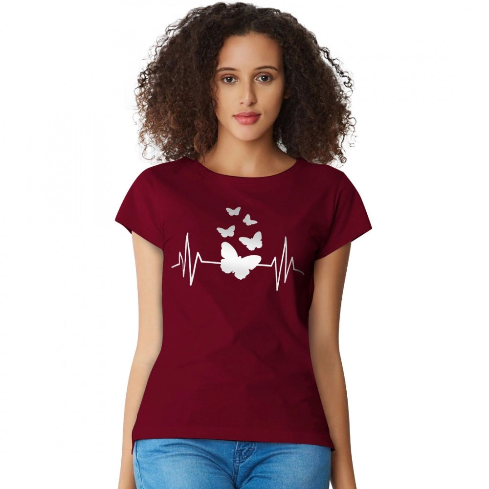 VASTRAA  Maroon T-Shirt – Everyday Comfort