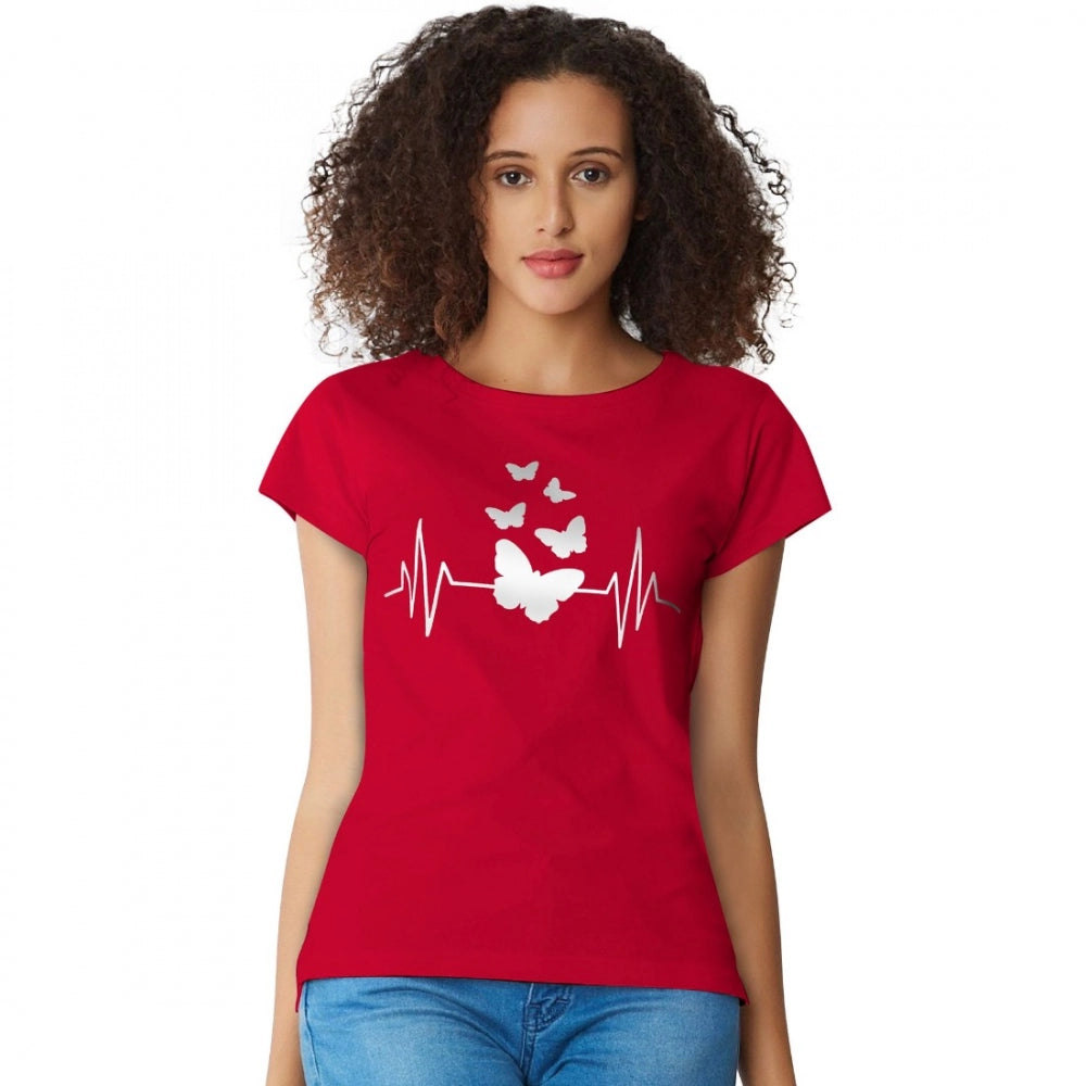 VASTRAA Red T-Shirt – Cotton | Stylish Everyday Wear
