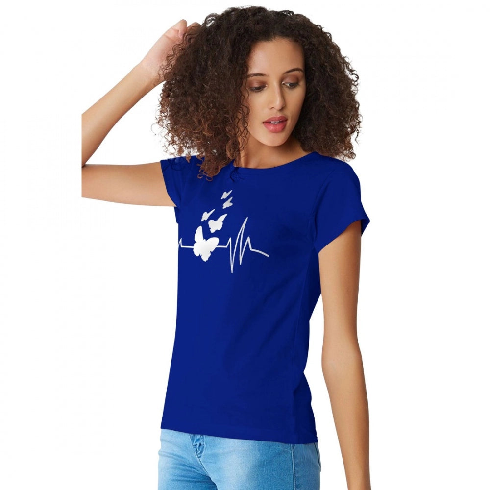 VASTRAA Royal Blue T-Shirt – Cotton | Stylish Everyday Wear