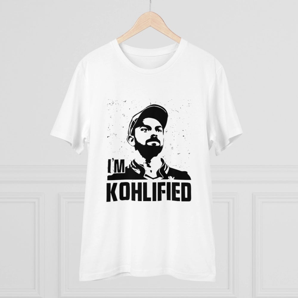 VASTRAA  White Cricket Print T-Shirt – Everyday Fit