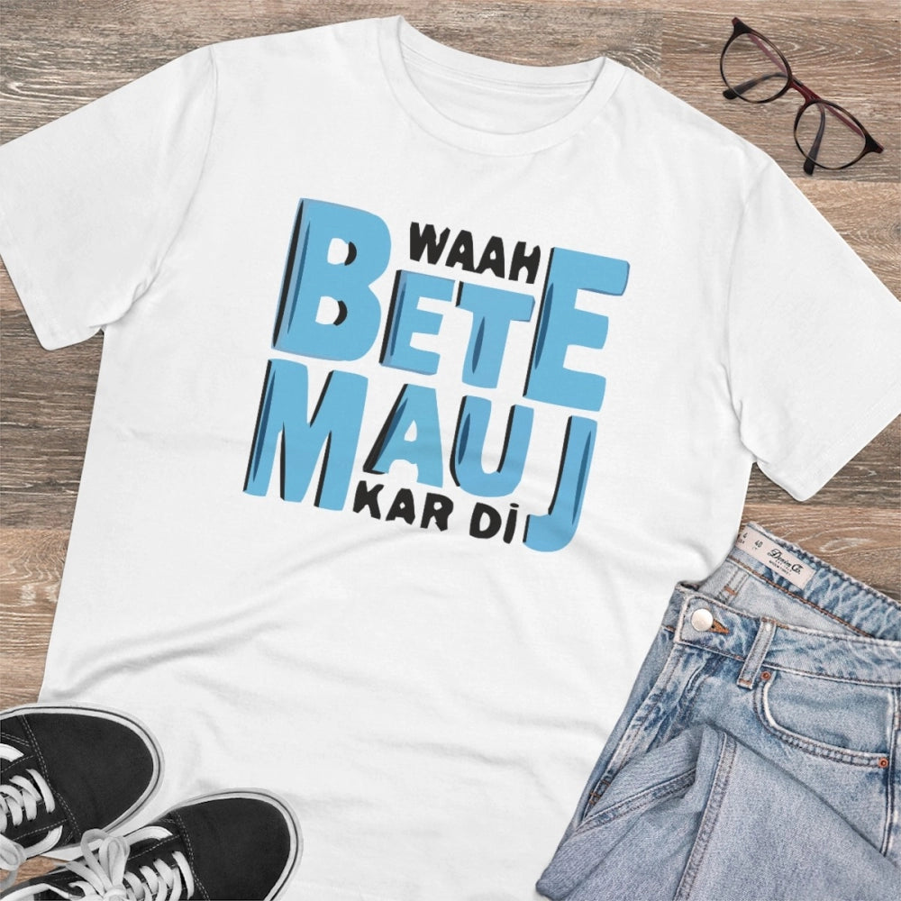 VASTRAA Men’s PC Cotton “Moj Kar Di” Printed T-Shirt
