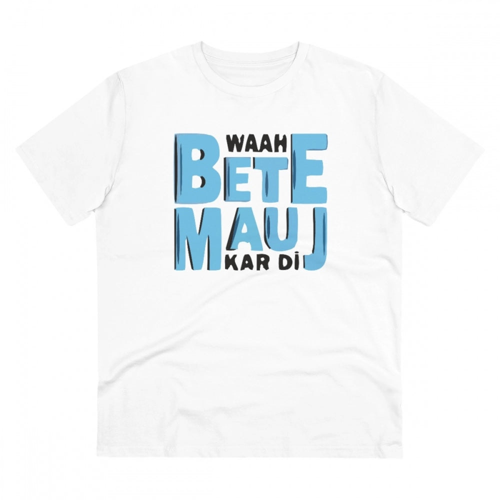 VASTRAA Men’s PC Cotton “Moj Kar Di” Printed T-Shirt