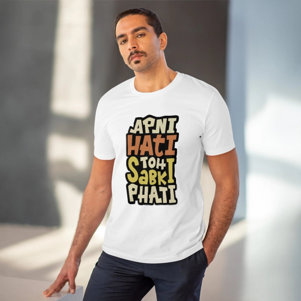 VASTRAA Men’s PC Cotton “Apni Hati To Sabki Phati” Printed T-Shirt
