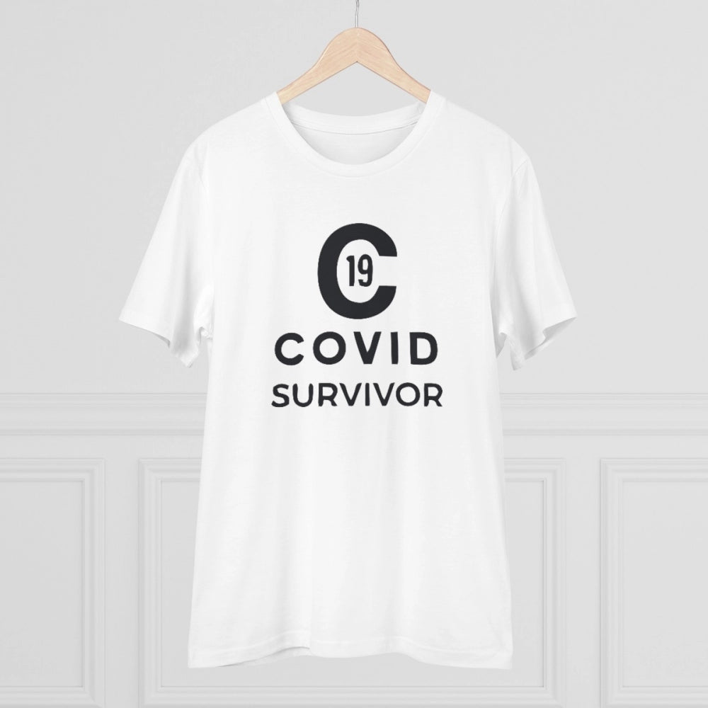 VASTRAA Men’s PC Cotton “Covid-19 Survivor” Printed T-Shirt