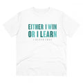 VASTRAA Men’s “Either I Win or I Learn” PC Cotton Graphic T-Shirt