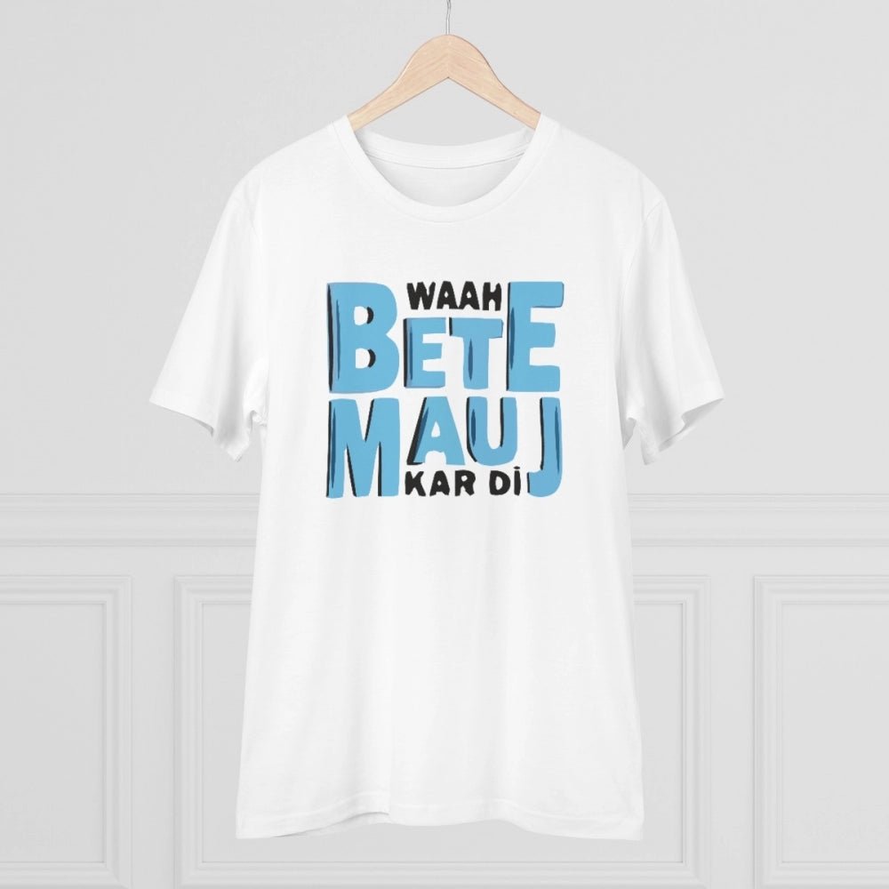 VASTRAA Men’s PC Cotton “Moj Kar Di” Printed T-Shirt