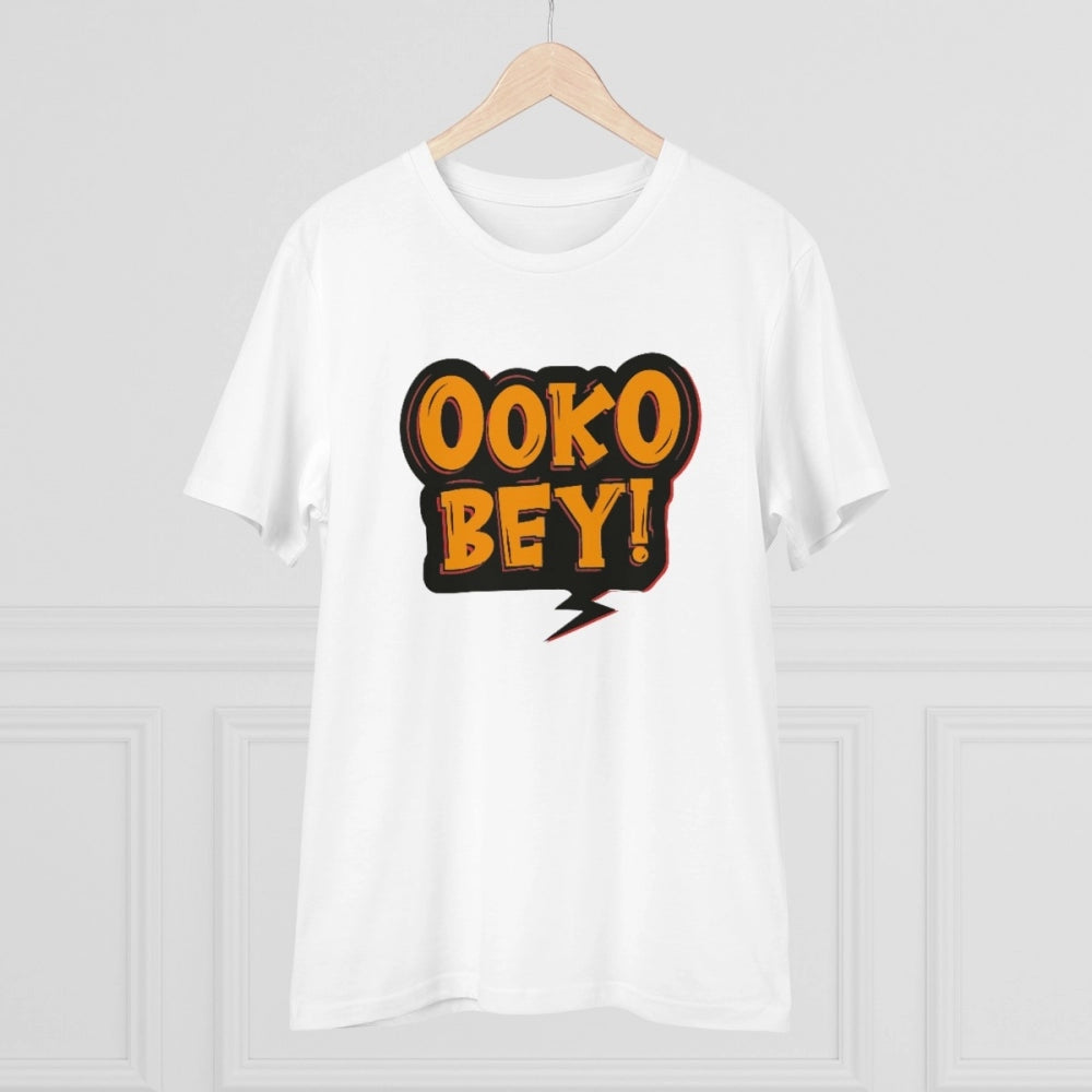 VASTRAA Men’s “Ookko Bey” Printed Cotton-Blend Round Neck T-Shirt –