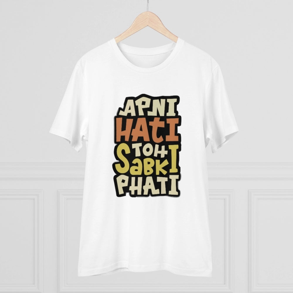 VASTRAA Men’s PC Cotton “Apni Hati To Sabki Phati” Printed T-Shirt