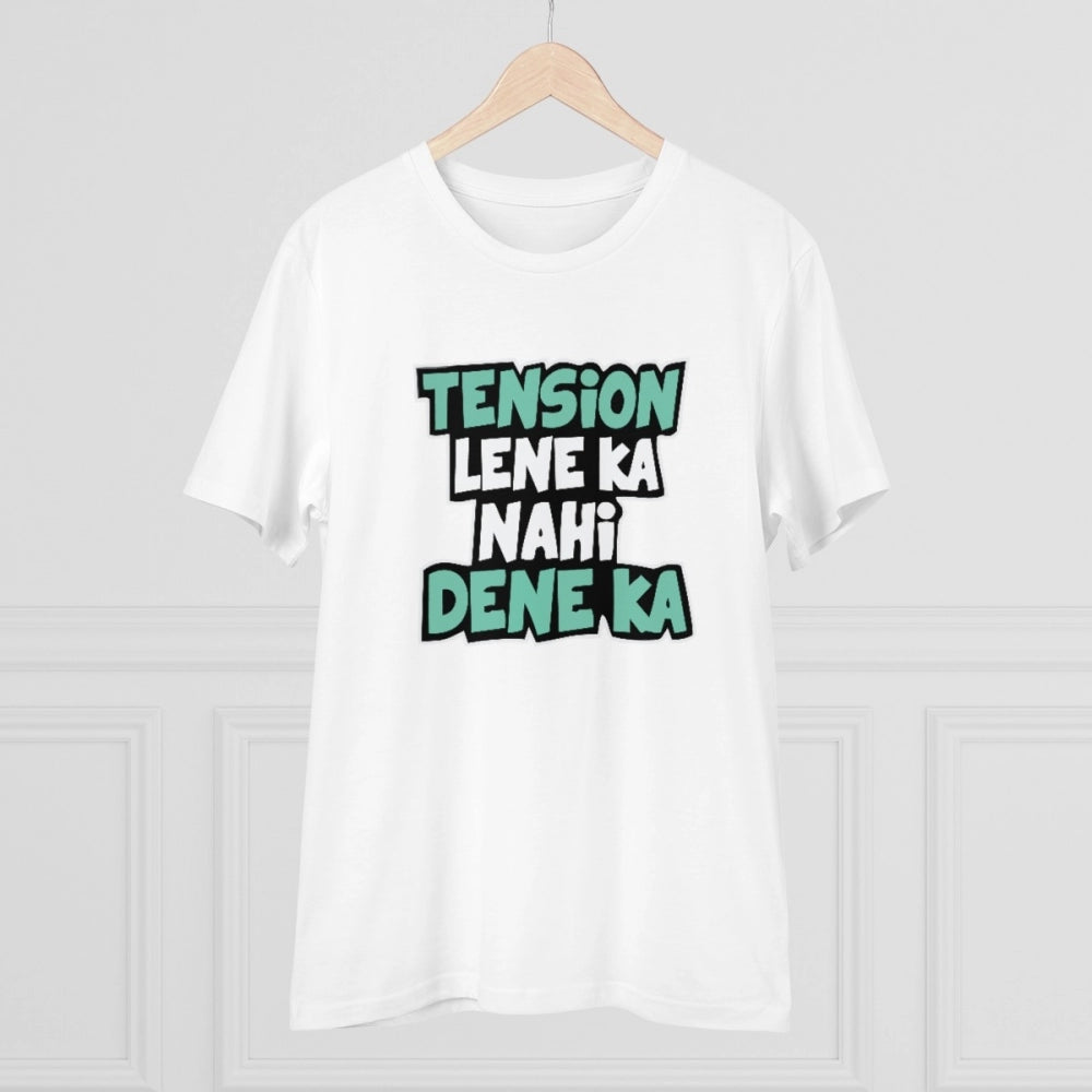 VASTRAA Men’s PC Cotton “Tension Lene Ka Nahi, Dene Ka” Printed T-Shirt