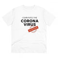 VASTRAA Men’s PC Cotton “I Survived Corona Virus” Printed Graphic T-Shirt (White)