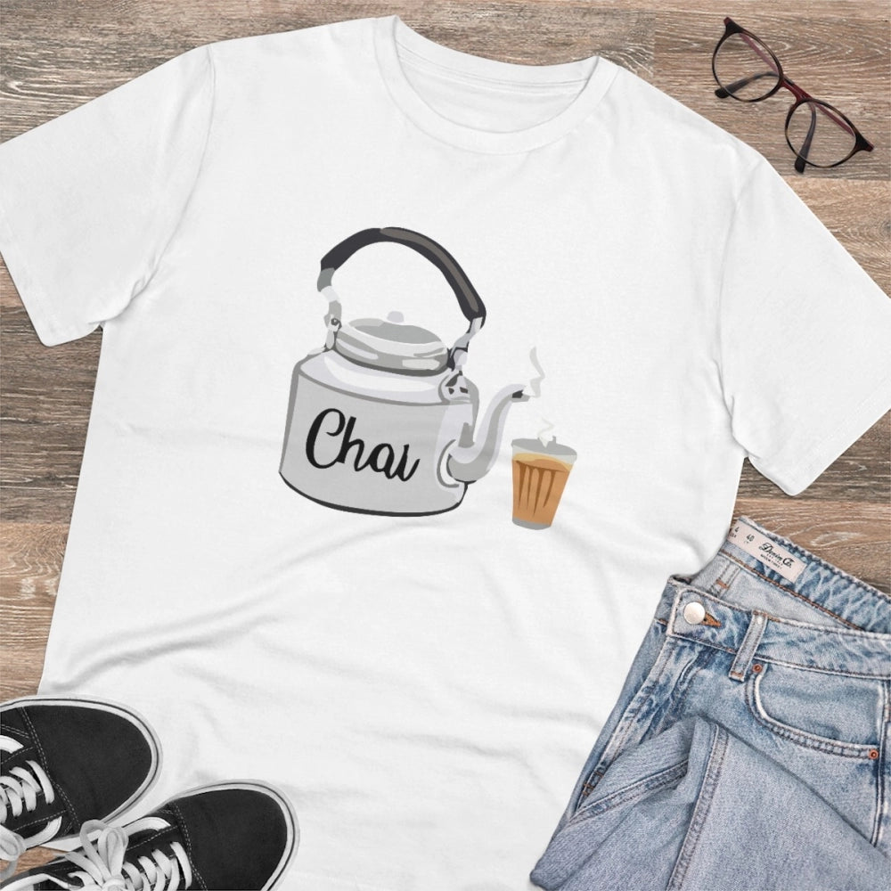VASTRAA Men’s PC Cotton “Chai” Printed T-Shirt