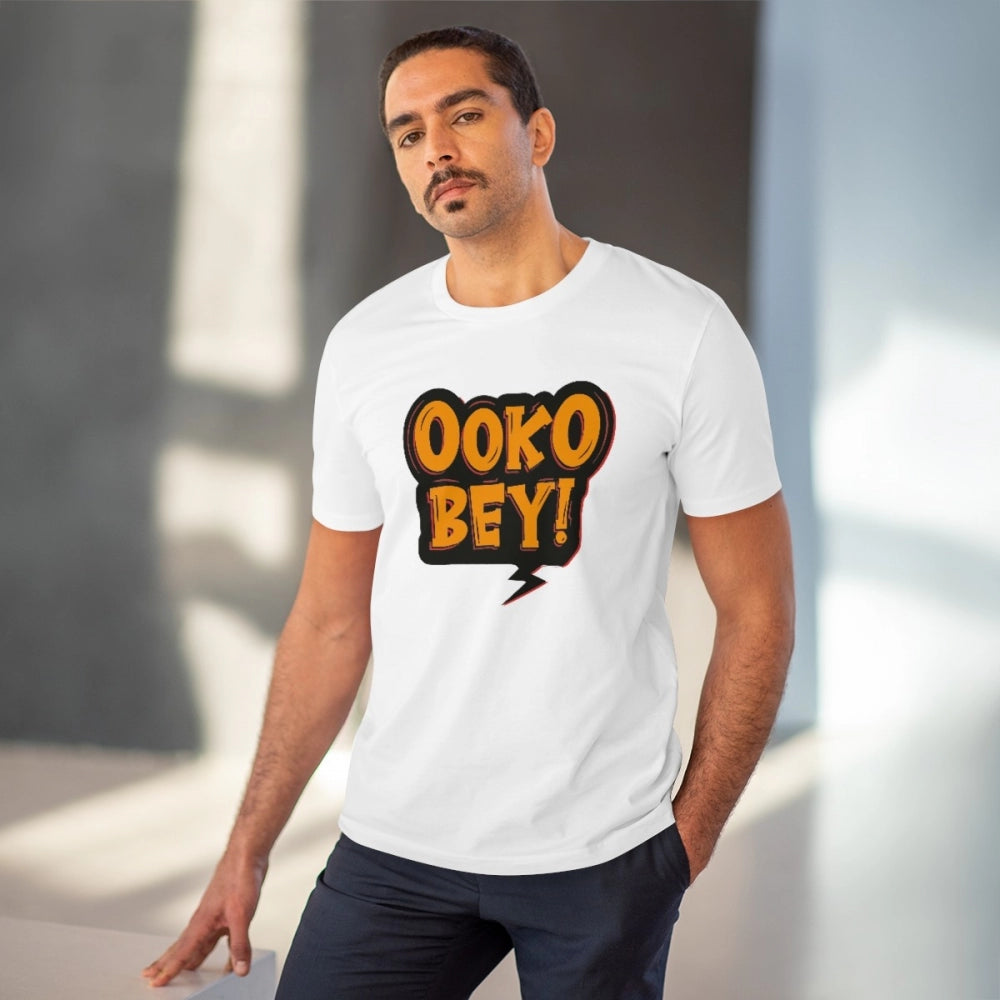 VASTRAA Men’s “Ookko Bey” Printed Cotton-Blend Round Neck T-Shirt –