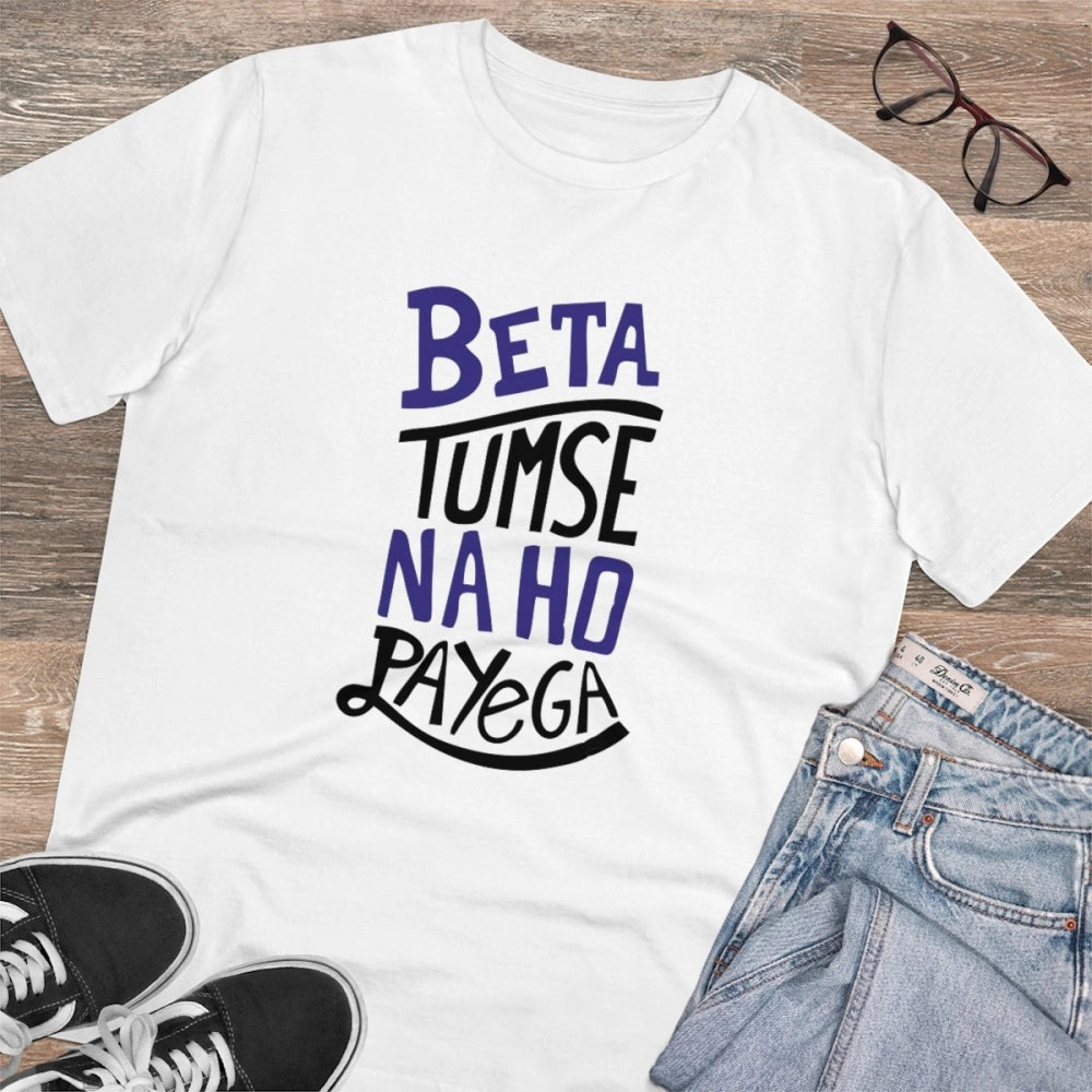 VASTRAA Men’s PC Cotton “Tumse Na Ho Payega” Printed T-Shirt
