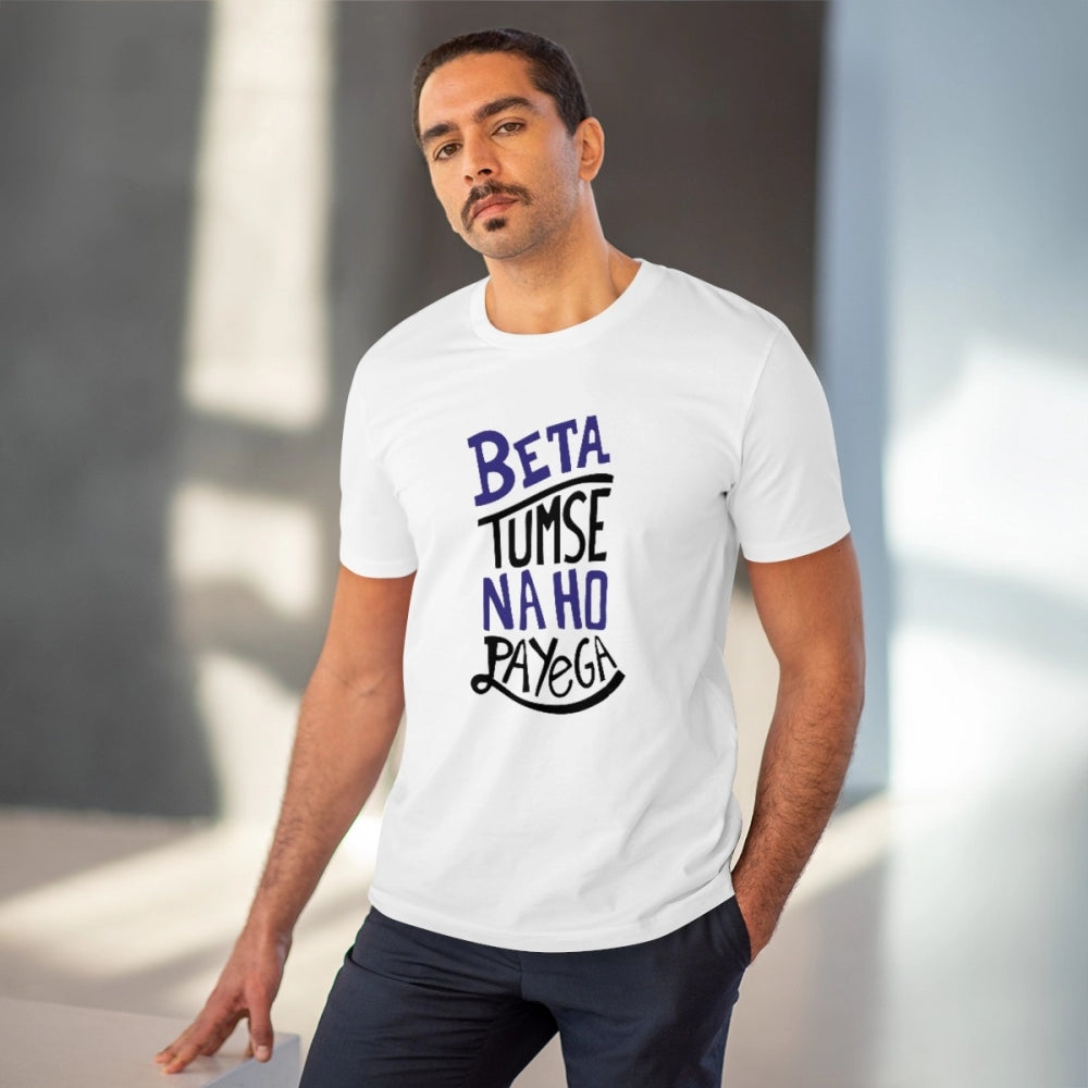 VASTRAA Men’s PC Cotton “Tumse Na Ho Payega” Printed T-Shirt