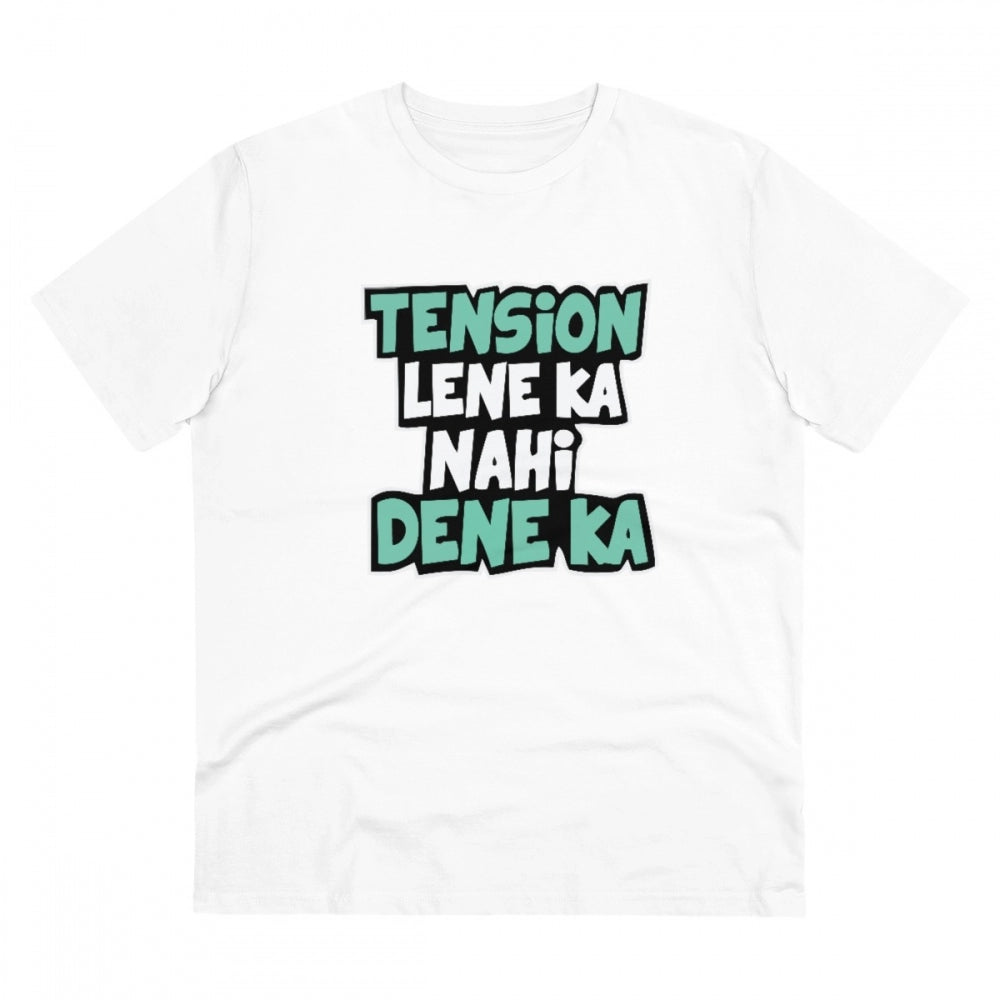 VASTRAA Men’s PC Cotton “Tension Lene Ka Nahi, Dene Ka” Printed T-Shirt