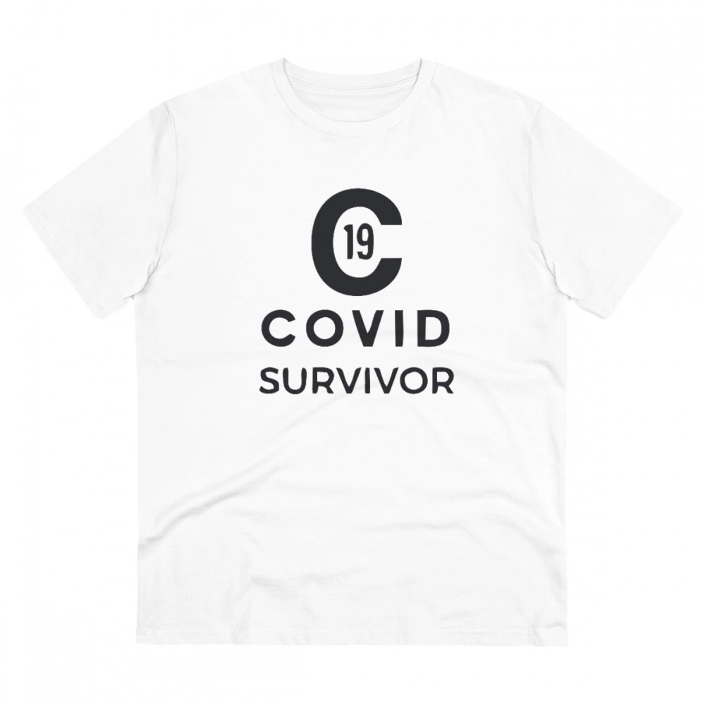 VASTRAA Men’s PC Cotton “Covid-19 Survivor” Printed T-Shirt