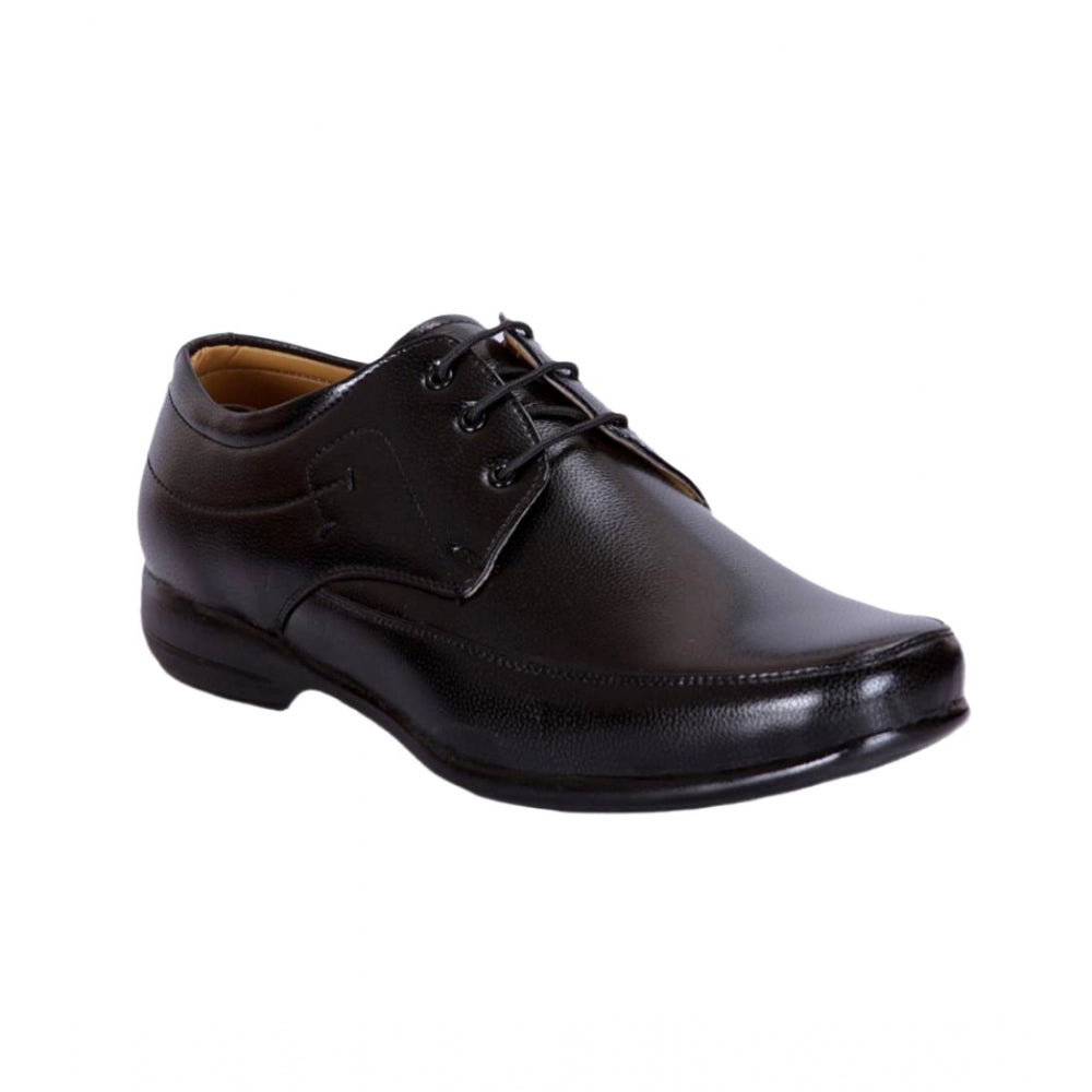 VASTRAA Black Formal Shoes – Synthetic Leather | Sleek & Professional  Comfort-focused:
