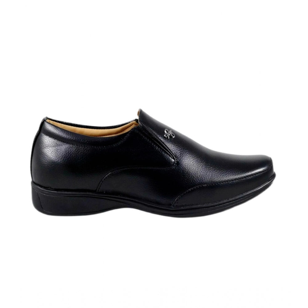 VASTRAA Black Formal Shoes – Synthetic Leather | Sleek Office Style