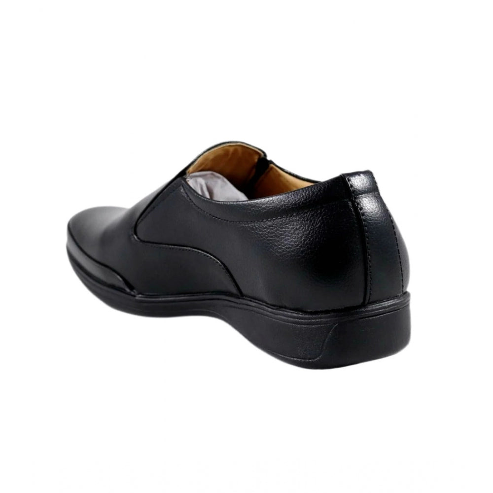 VASTRAA Black Formal Shoes – Synthetic Leather | Sleek Office Style