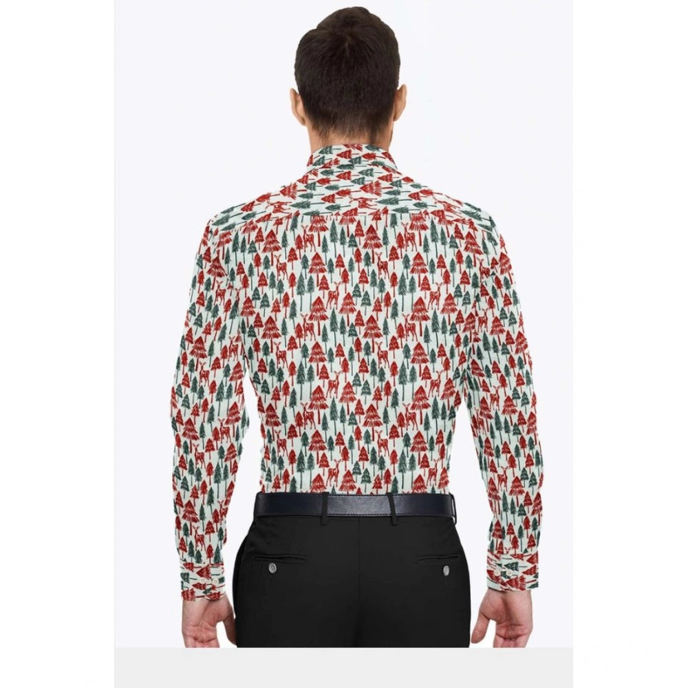 VASTRAA Men’s Multicolor Printed Cotton-Blend Full-Sleeve Shirt