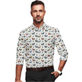 VASTRAA Men’s Multicolor Printed Cotton-Blend Full-Sleeve Shirt