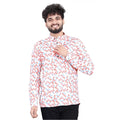 Men's Cotton Blend Printed Full Sleeve Short Kurta (Multicolor)