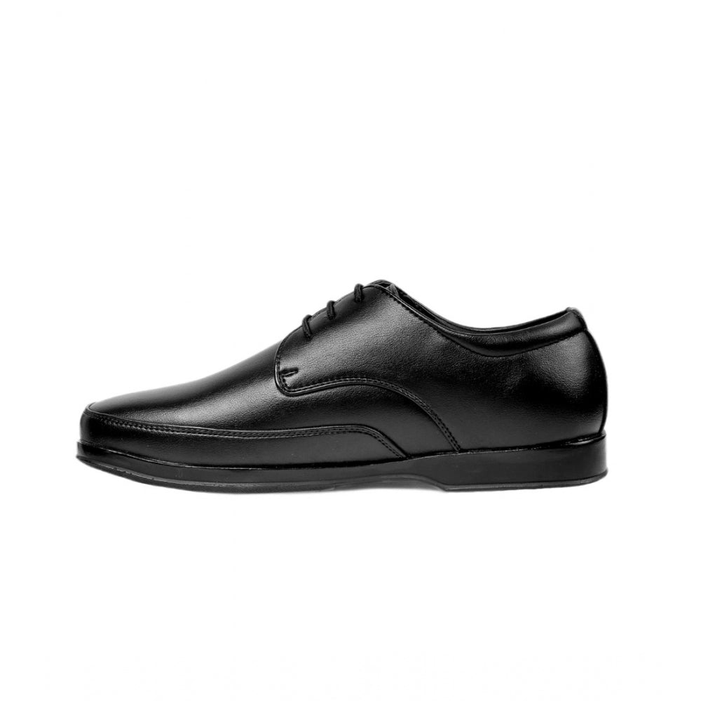 VASTRAA Black Formal Shoes – Faux Leather | Sleek Office Style