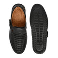 VASTRAA Black Sandals – Faux Leather | Lightweight & Comfortable
