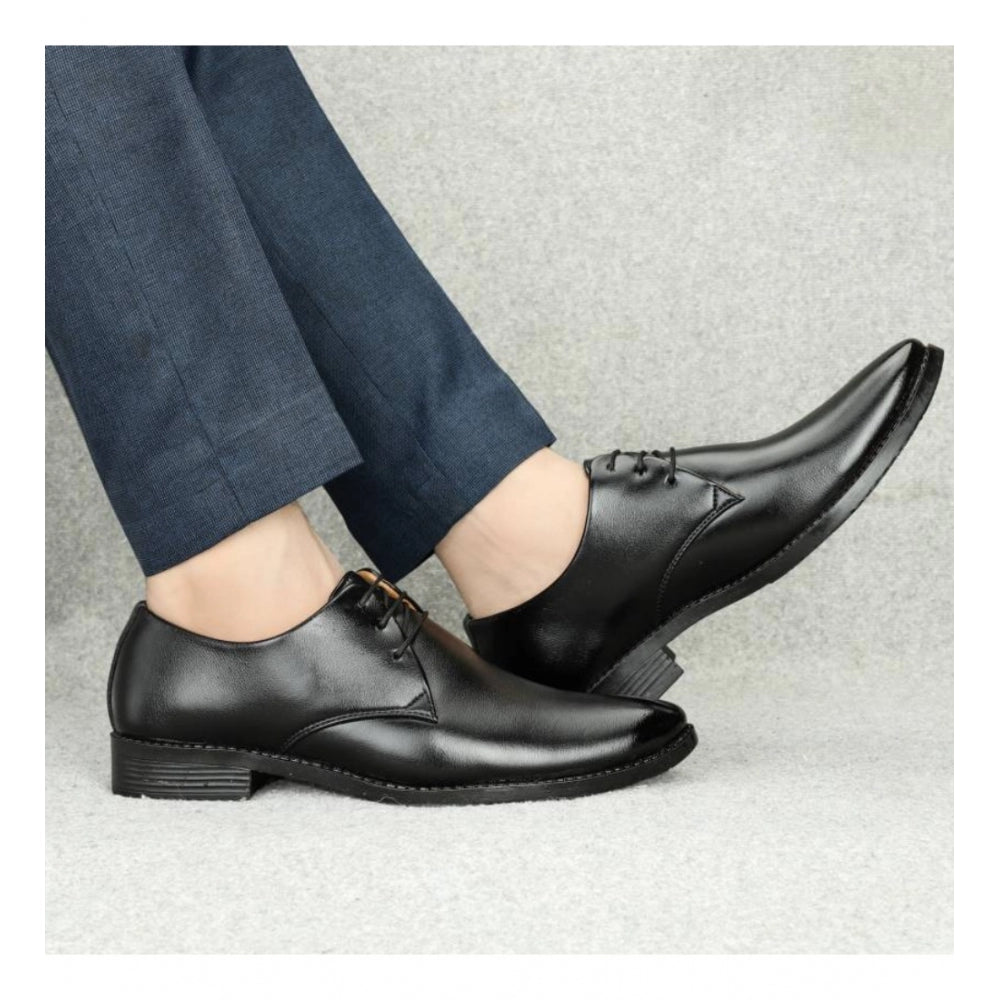 VASTRAA Men’s Faux Leather Formal Lace-Up Shoes