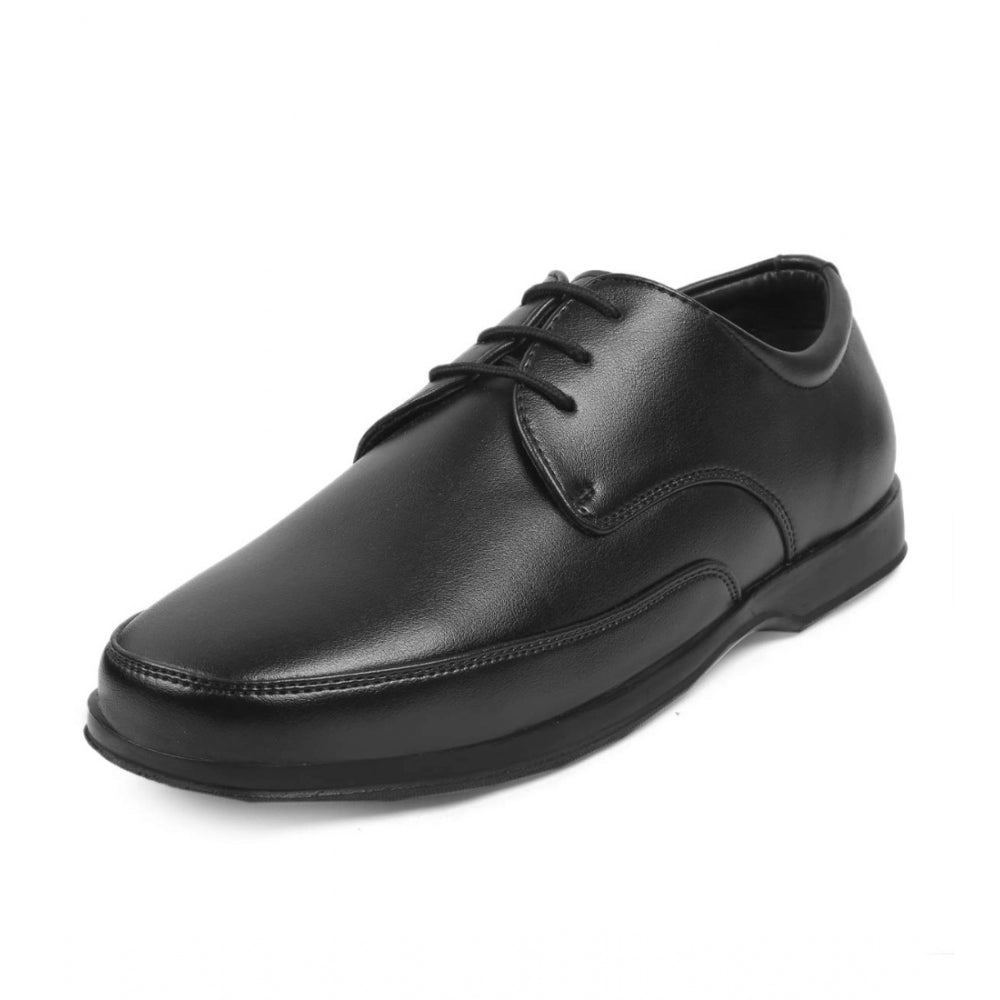VASTRAA Black Formal Shoes – Faux Leather | Sleek Office Style