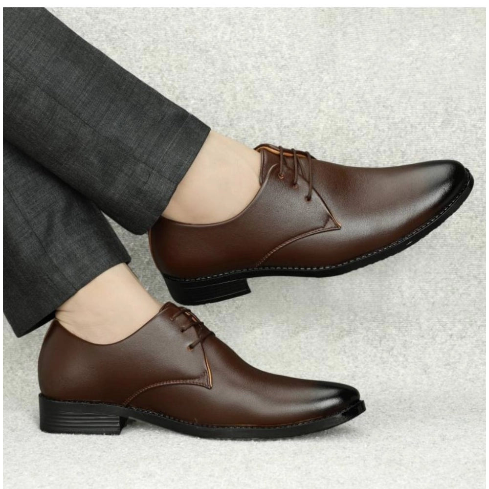 VASTRAA Brown Formal Shoes – Faux Leather | Sleek Office Style