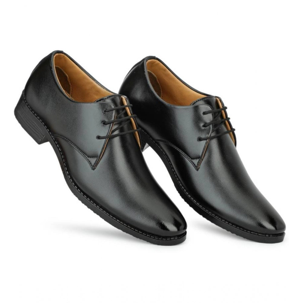 VASTRAA Men’s Faux Leather Formal Lace-Up Shoes