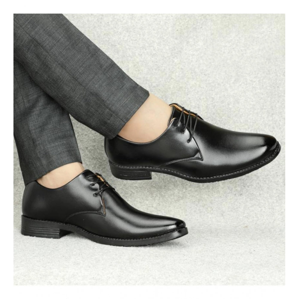 VASTRAA Men’s Faux Leather Formal Lace-Up Shoes