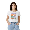 VASTRAA  White Printed T-Shirt – Polyester Comfort Fit