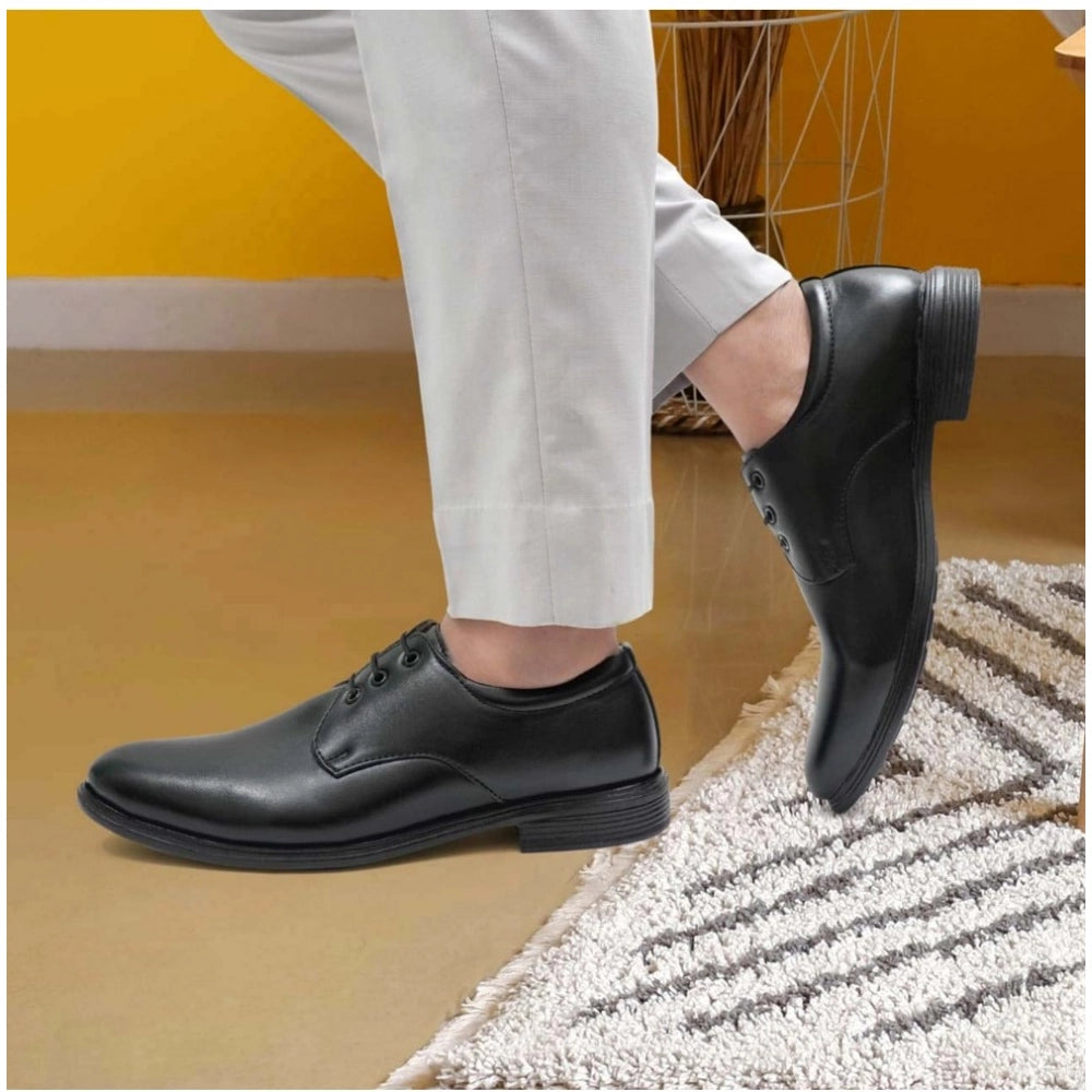 VASTRAA Men’s Faux Leather Lace-Up Formal Shoes