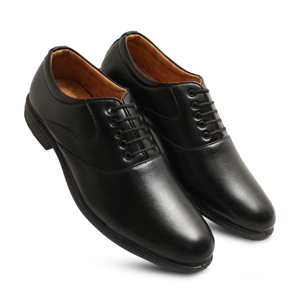 VASTRAA Men’s Faux Leather Lace-Up Formal Shoes